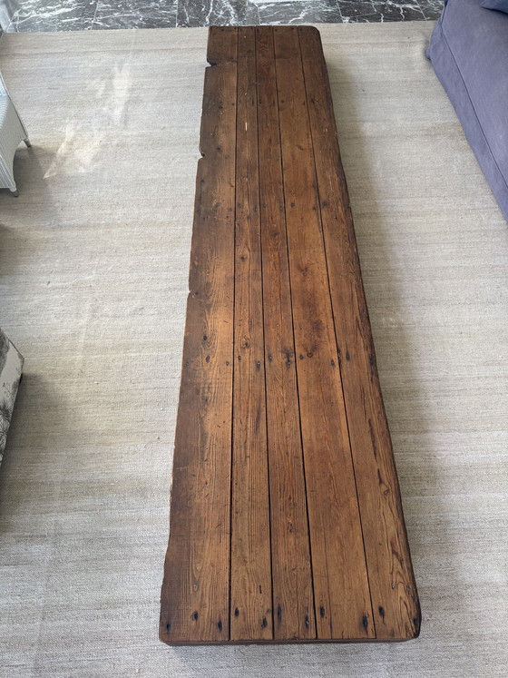 Image 1 of Exceptional 3m Industrial Low Table / Atelier Bench – Early 20th Century