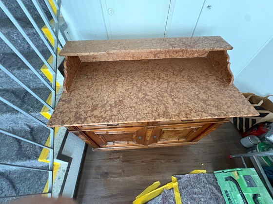 Cassettiera con piano in marmo – Cassettiere, Wood, Marble (photo 3 of 5)