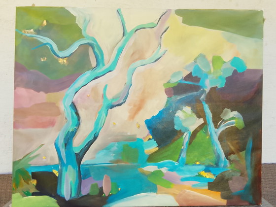 Acrylic Painting #wallalm 80x100cm – Art, Gold, Canvas (photo 14 of 15)