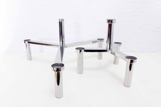 Gran candelabro modular o candelero en metal cromado