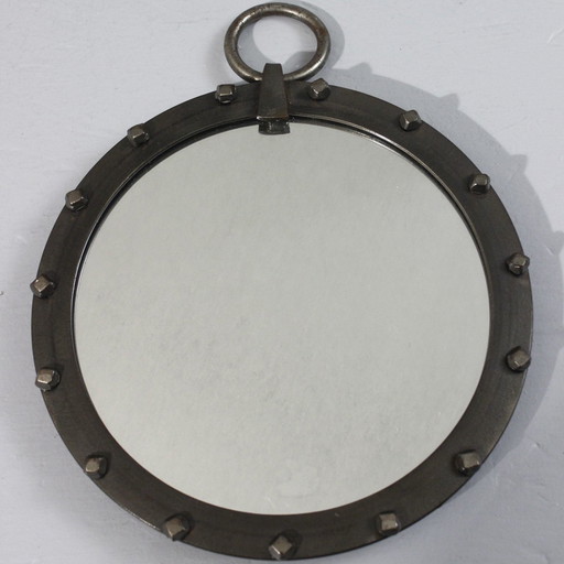 Miroir Mural Vintage Fer Forgé 1950s Design Brutaliste Moderniste
