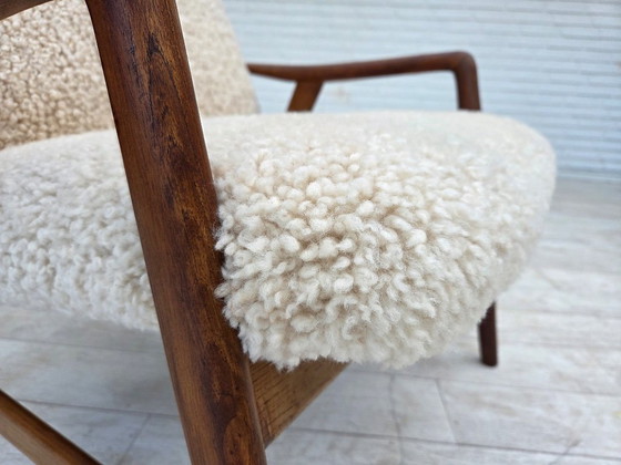 1960s, Danish design by Alf Svensson, genuine sheepskin, reupholstered. – Armchairs, Other (photo 5 of 24)