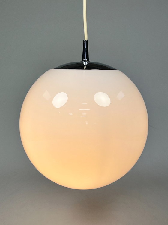 Image 1 of Vintage Glazen Bollamp / Hanglamp, Peill & Putzler, Duitsland 1960's