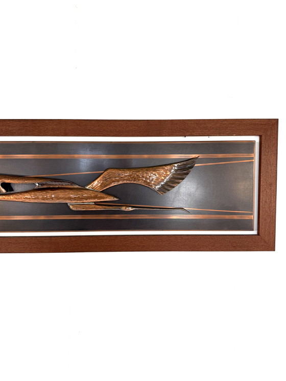 Image 1 of Pannello murale in rame fatto a mano vintage anni '70