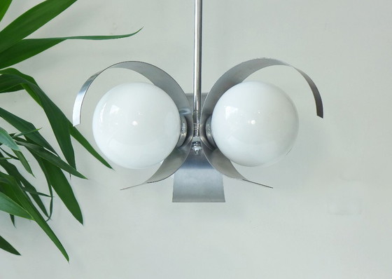 Image 1 of Lampada a sospensione vintage, lampada spaziale anni '60, lampada a sfera anni '70, Sciolari