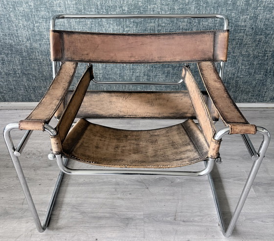 Image 1 of Vintage Marcel Breuer Wassily-stoel, met patina, Italië - jaren 1960
