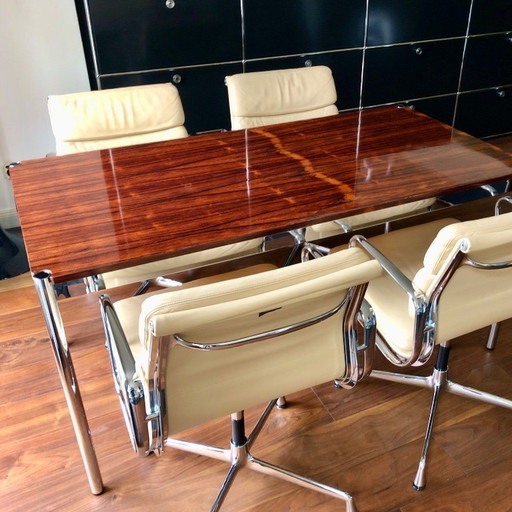 4x Vitra Eames Soft Pad Chair EA 208 Chaise de conférence pivotante