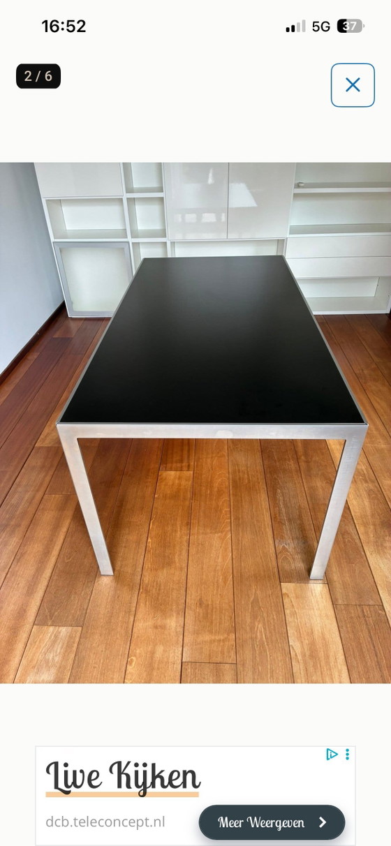 Image 1 of Mesa de comedor Monica Armani Progetto 1 con tablero blanco y negro
