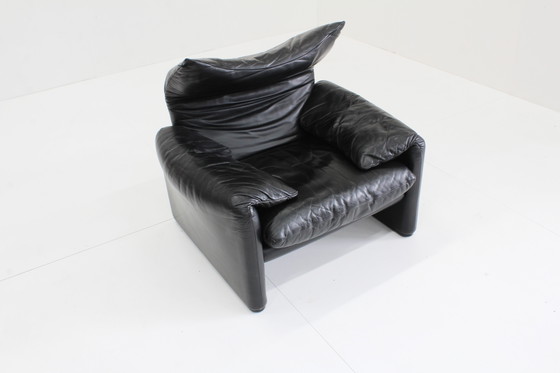 Image 1 of Cassina Maralunga Sessel Schwarz Leder