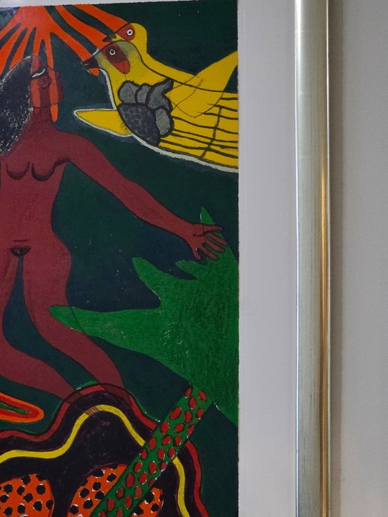 Image 1 of Corneille - Femme et oiseau des iles - E.A 1/10 - 1983 - Signé à la main