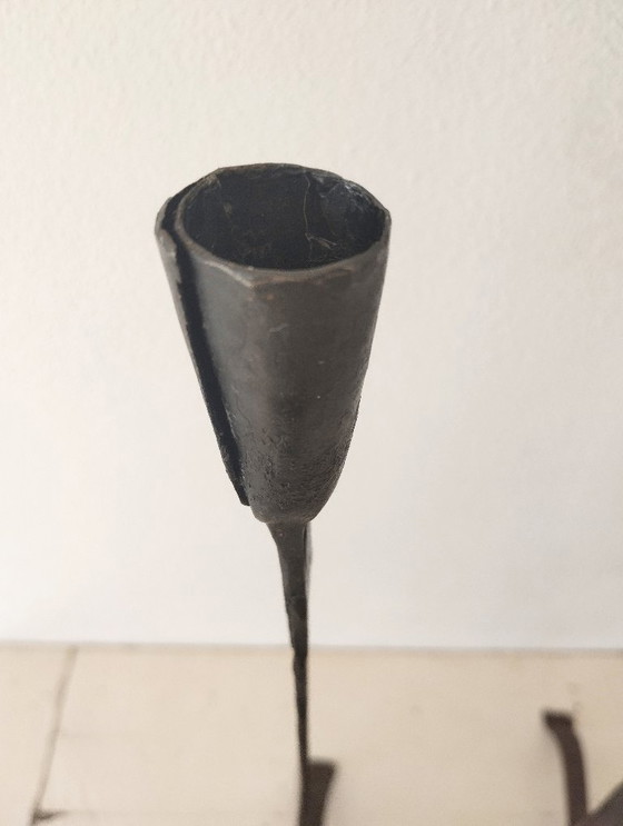 Image 1 of Set di 2 sottili candelabri moderni del Medioevo