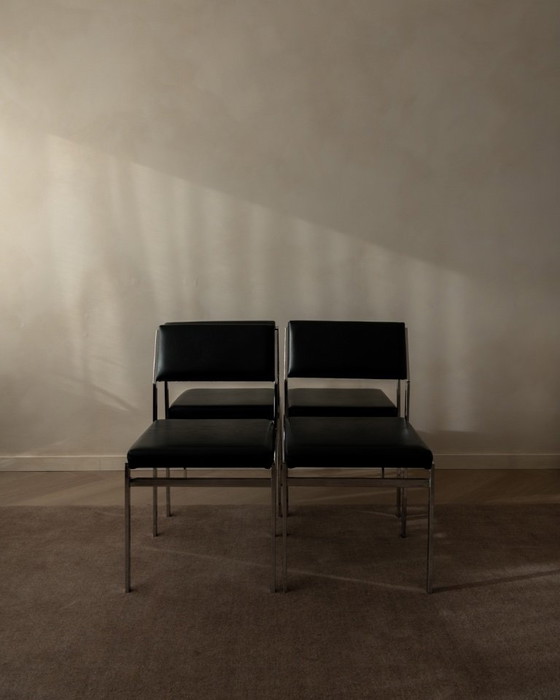 Image 1 of Pastoe SM07 Eetkamerstoelen (set van 4) van Cees Braakman - Nederlands Modernist