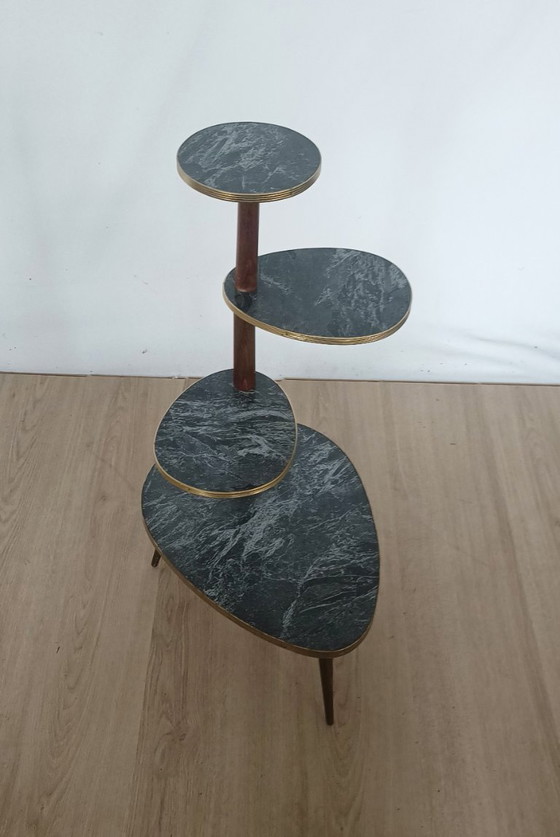 Image 1 of Tavolino portavasi anni Cinquanta con 4 ripiani