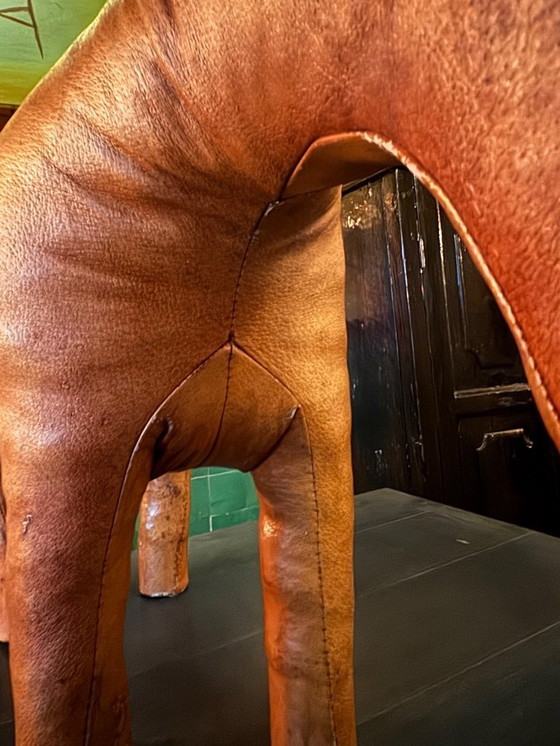 Image 1 of DIMITRI OMERSA Liberty vintage donkey DONKEY leather footstool object