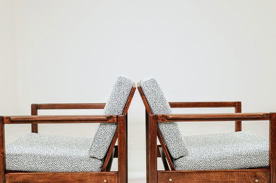 Image 1 of Een paar moderne loungestoelen, babyblauw, 1970