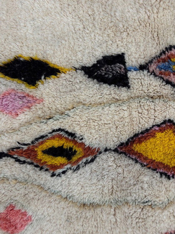 Image 1 of Authentischer Mrirt Marokkanischer Berber Wollteppich 200x300 cm - Handgewebter, Plüsch & Bunter Wollteppich