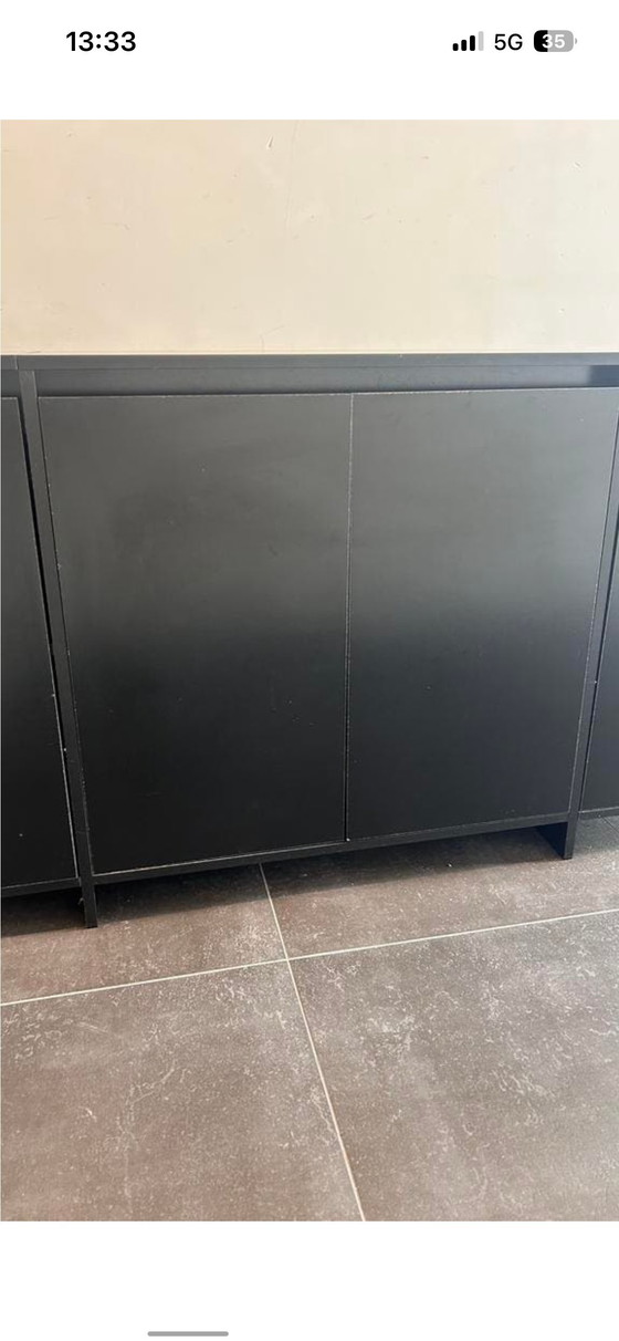 Image 1 of Buffet/meuble-lavabo noir élégant – Design moderne