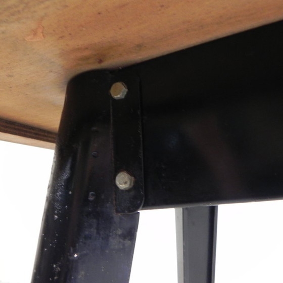 Image 1 of Henri Julien bistro table, Model Tolix T55 with Formica top, 1950s