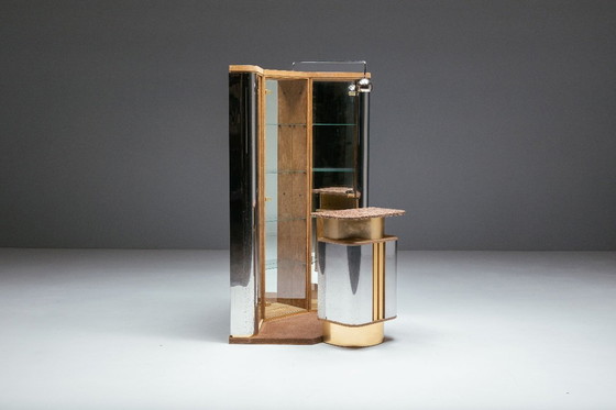Image 1 of Bar corner cabinet by Willy Rizzo, Italy, 1970s