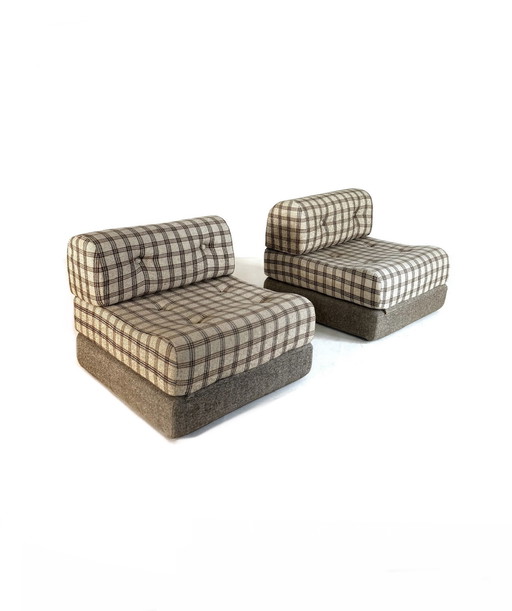 Set aus 2 Vintage-Loungesesseln/Tagesbetten 60er