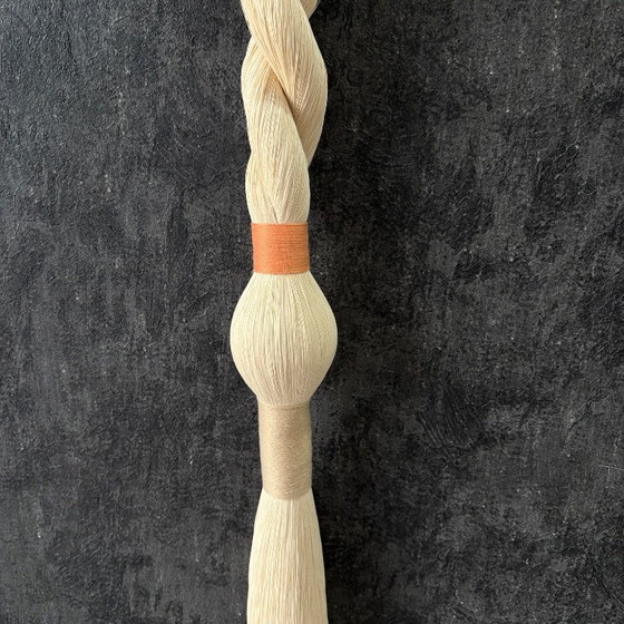 Image 1 of Handgefertigter minimalistischer Wandbehang • Moderne, neutrale Dekoration • Geflochtene Textilkunst