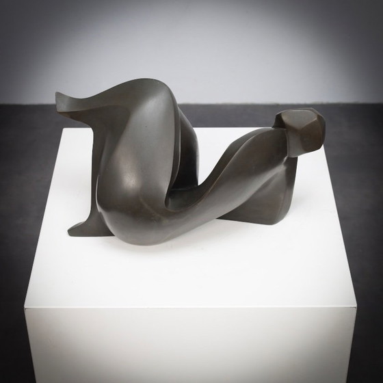 Image 1 of Abstract Bronze Female Sculpture by Francine Govers, 1990s