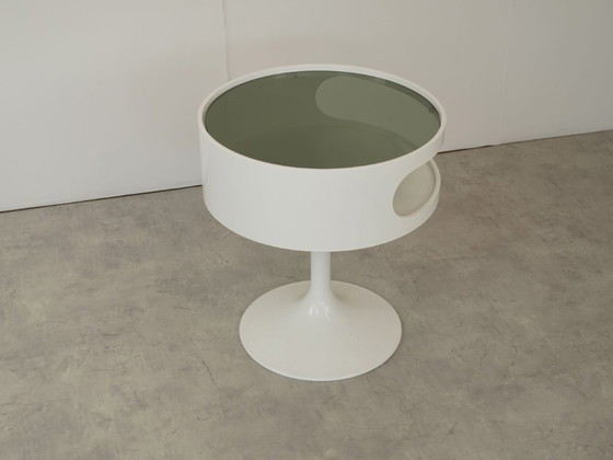 Image 1 of Table d'appoint Opal Luna, design vintage, style années 70, époque spatiale