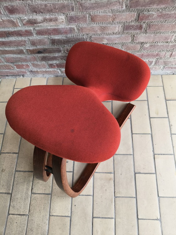 Extremely rare Vintage Stokke Aerobic Balans (Peter Opsvik) – Kvadrat Hallingdal – Stools, Wool, Wood (photo 11 of 15)
