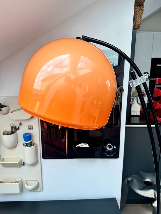 Image 1 of 70s Boog vloerlamp met telescopische structuur Space Age Vintage Mid Century Modern Licht UFO Guzzini Era