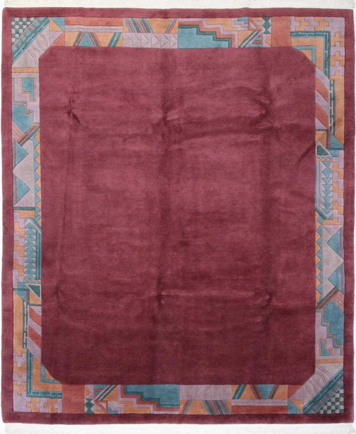 Original Modern Designer aus Hochlandwolle Teppich Nepal 287 x 250 cm 