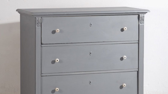 Antique gray chest of drawers (c.1920) #19 (photo 3 of 10)