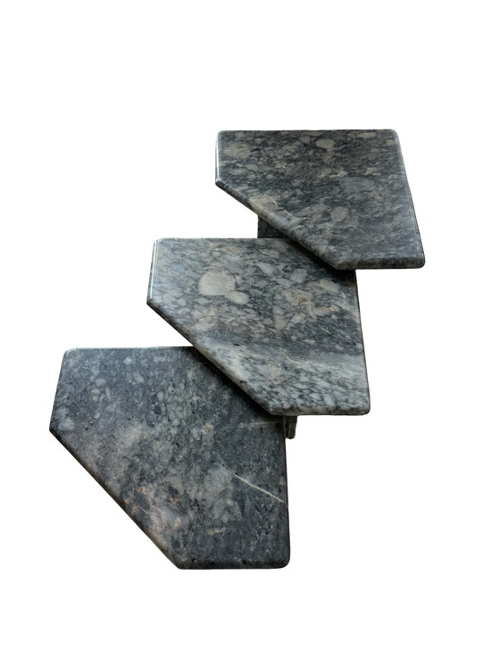 Image 1 of Vintage marble nesting tables, Italy 1970