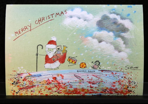 CHRISTMAS: Schlote, Wilhelm - Merry Christmas - Giclee / Hahnemühle