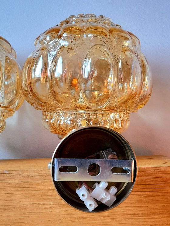 Image 1 of Paire d appliques bulles Helena Tynell 70s 