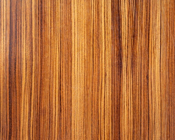 Image 1 of Highboard from the 1950s made of ash and zebrano, with open shelves