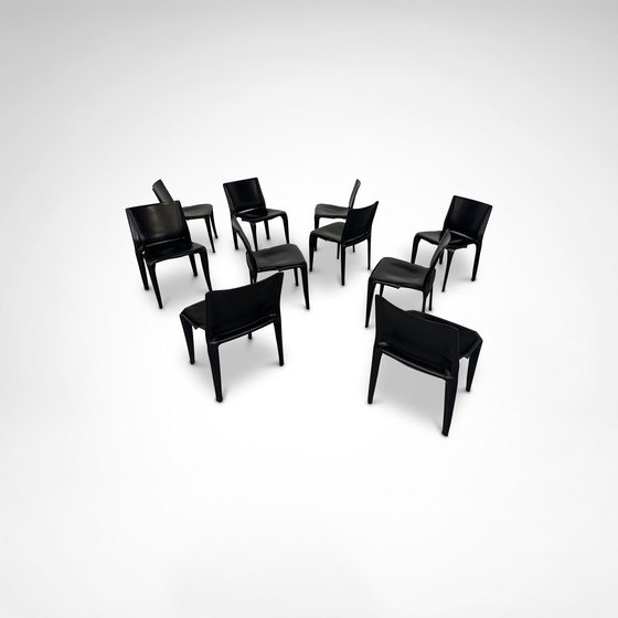 Image 1 of Stier-Esszimmerstuhl von Mario Bellini für Cassina 1990er Jahre, 10-teilig