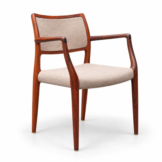 Niels Otto Møller 4x Nr. 80 & 1x Nr. 65 Set – Esszimmerstühle, Polyester, Wood (photo 9 of 9)