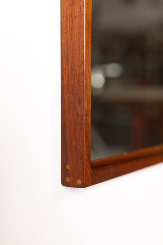 Image 1 of Set di panca da corridoio e specchio in palissandro di Kai Kristiansen, Aksel Kjersgaard, 1960