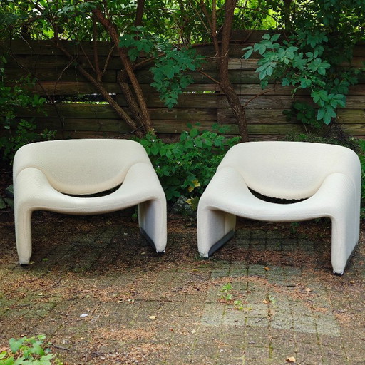 Artifort Groovy F598 lounge stoelen Pierre Paulin
