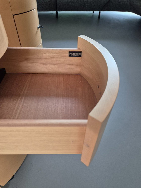 Image 1 of Set van 2 Hülsta salontafels met laden en zwenkbaar bovenblad