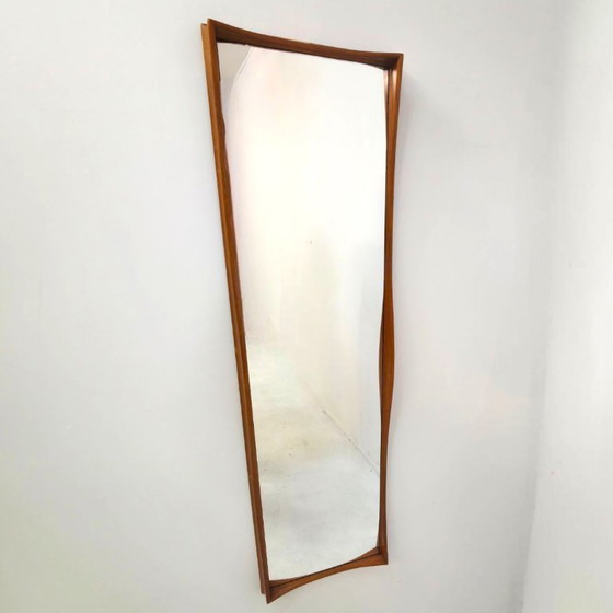 Image 1 of Vintage Deens design spiegel jaren 60 teak hout mid century