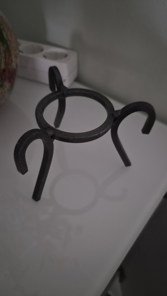 Danish Design wrought iron Candle holder from the 80s – Erik Höglund, Metal (photo 5 of 5)