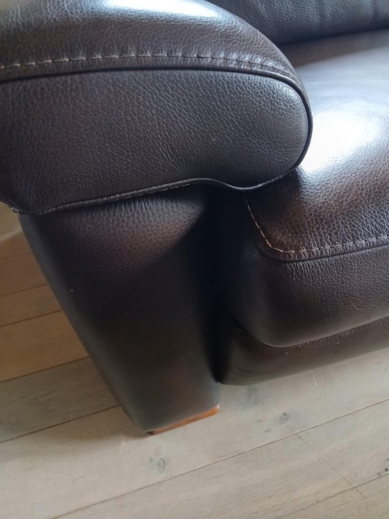 Burov French Design 2-seater and 3-seater set – Sofas, Leather, Wood (photo 12 of 12)