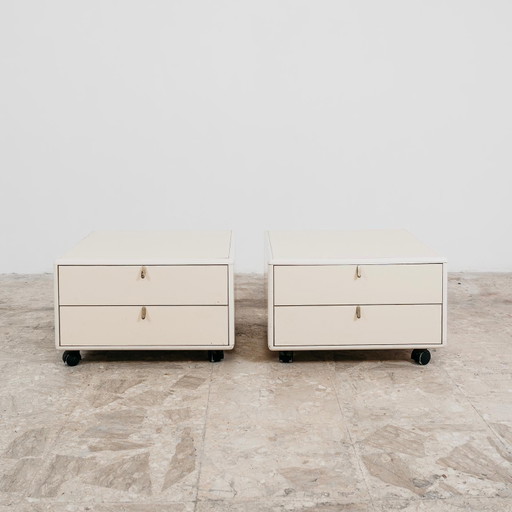 George Coslin Coppia Di Comodini Longato Hennè 1970 Modernariato Design