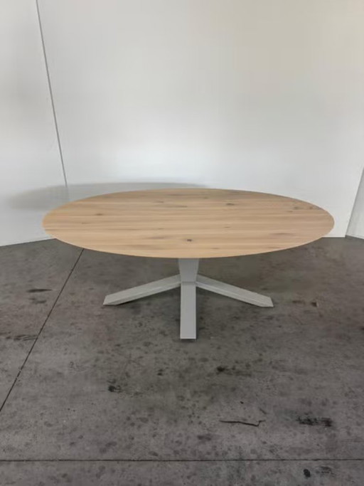 New Bert Plantagie Oak Oval Dining Table 180x105x69cm – eettafels, Wood