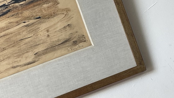 Image 1 of René Engelen (1897-1971) - Monotipo unico "Porto di Anversa"