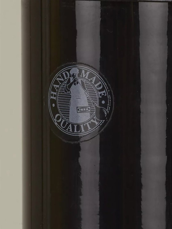 Image 1 of Black glass lamp base with dimmer, Ikea Ljusås Ysby by Anne Nilsson, 2009