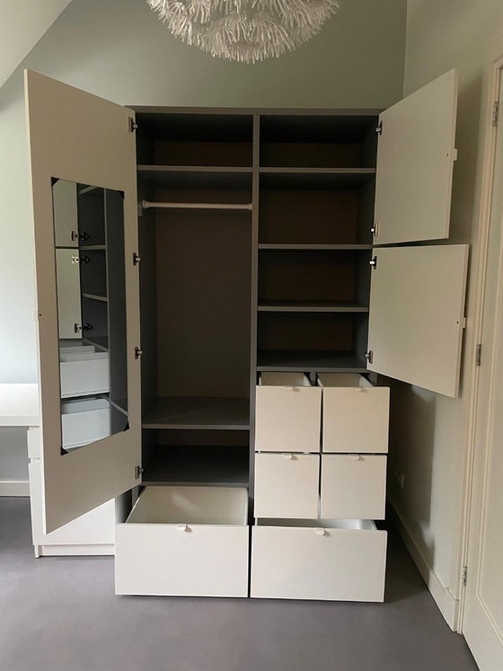 Ikea Visthus Kleiderschrank, Kleiderschränke, Holz, Grau, Modern (Foto 2 von 5)