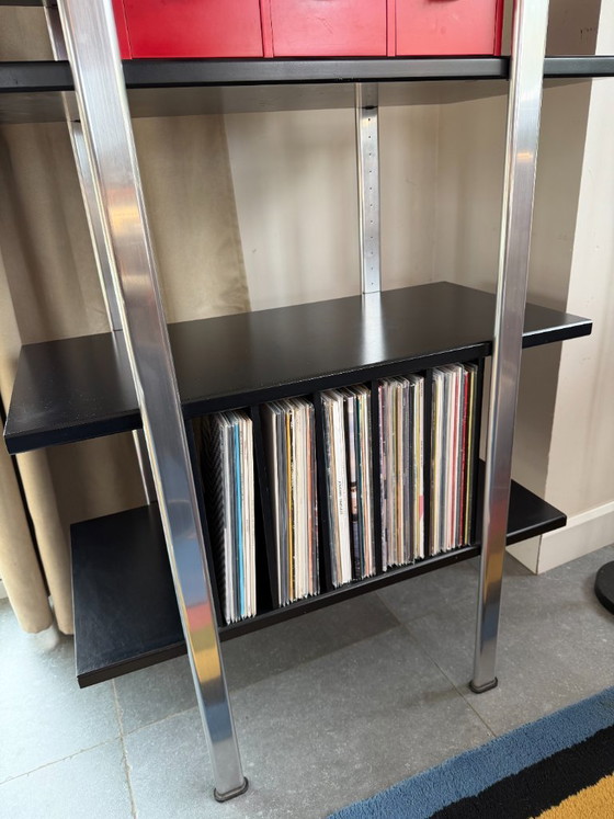 Mid Century Postmodern Interlübke Duo Kast – Wandkast, Metal, Wood (photo 10 of 12)