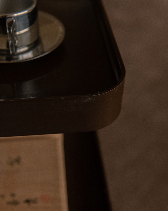 Image 1 of Vintage Marc Held trolley for Prisunic – brown Space Age serving trolley